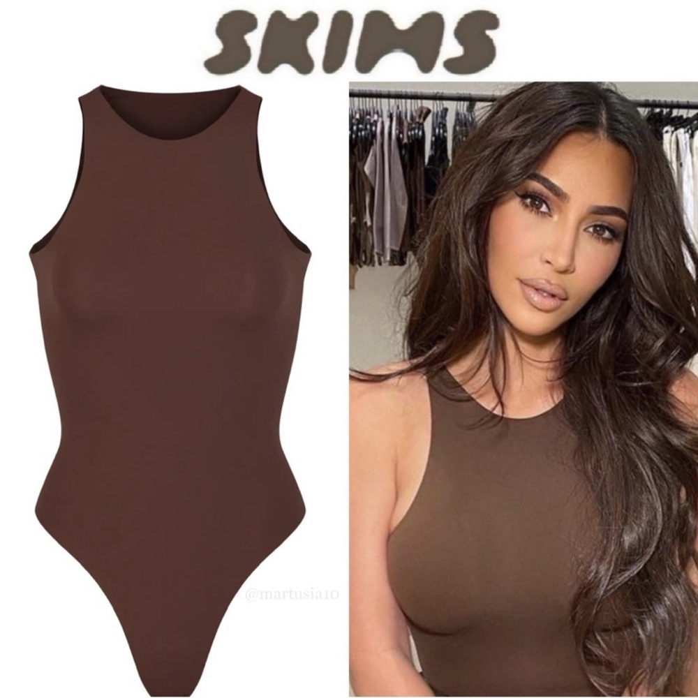 FITS EVERYBODY HIGH NECK (B4) BODYSUIT. cocoa. 🤎 NWT SIZE 3X